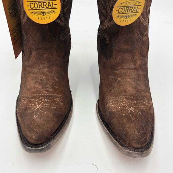Corral Women's Embroidered Western Fashion Booties - Pointed Toe Size 9 M - Picture 3 of 11